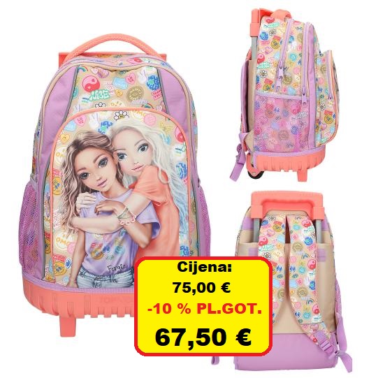 TOP MODEL ŠKOLSKI RUKSAK S KOTAČIMA GIRL POWER